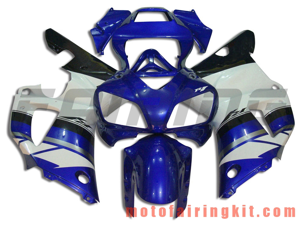 Kits de carenado aptos para YZF-1000 R1 1998 1999 YZF 1000 R1 98 99 Molde de inyección de plástico ABS Carrocería completa para motocicleta Marco de carrocería de posventa (azul y blanco) B009