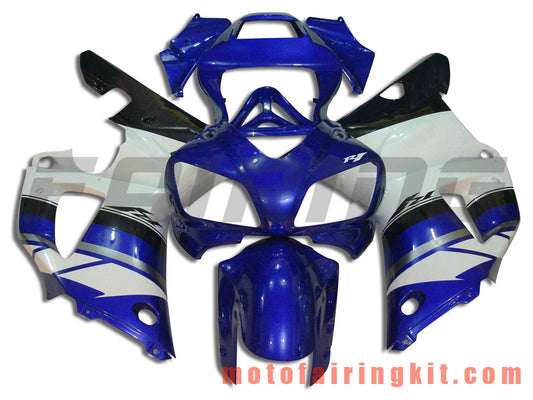 Fairing Kits Fit for YZF-1000 R1 1998 1999 YZF 1000 R1 98 99 Plastic ABS Injection Mold Complete Motorcycle Body Aftermarket Bodywork Frame (Blue & White) B009