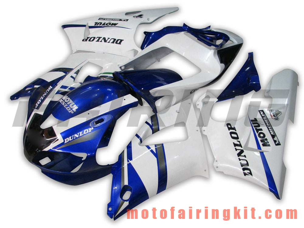 Fairing Kits Fit for YZF-1000 R1 1998 1999 YZF 1000 R1 98 99 Plastic ABS Injection Mold Complete Motorcycle Body Aftermarket Bodywork Frame (Blue & White) B011