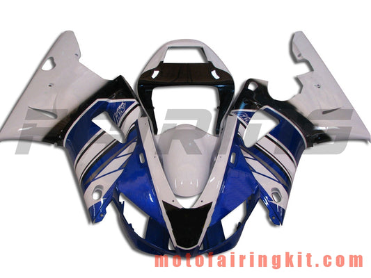 Fairing Kits Fit for YZF-1000 R1 1998 1999 YZF 1000 R1 98 99 Plastic ABS Injection Mold Complete Motorcycle Body Aftermarket Bodywork Frame (White & Blue) B012