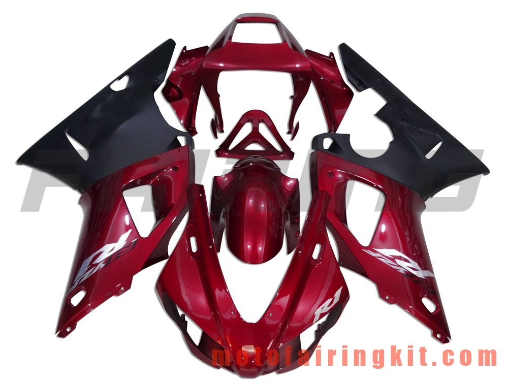 Fairing Kits Fit for YZF-1000 R1 1998 1999 YZF 1000 R1 98 99 Plastic ABS Injection Mold Complete Motorcycle Body Aftermarket Bodywork Frame (Red & Black) B016