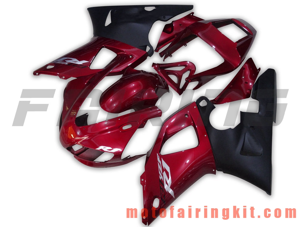 Fairing Kits Fit for YZF-1000 R1 1998 1999 YZF 1000 R1 98 99 Plastic ABS Injection Mold Complete Motorcycle Body Aftermarket Bodywork Frame (Red & Black) B016