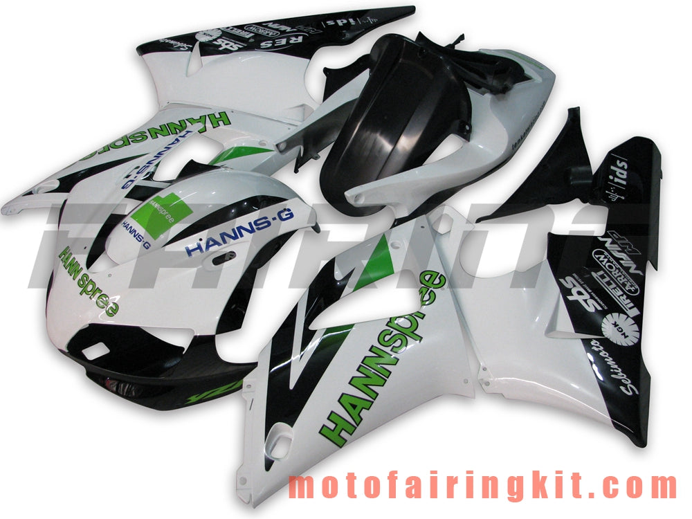 Fairing Kits Fit for YZF-1000 R1 1998 1999 YZF 1000 R1 98 99 Plastic ABS Injection Mold Complete Motorcycle Body Aftermarket Bodywork Frame (White & Black) B017