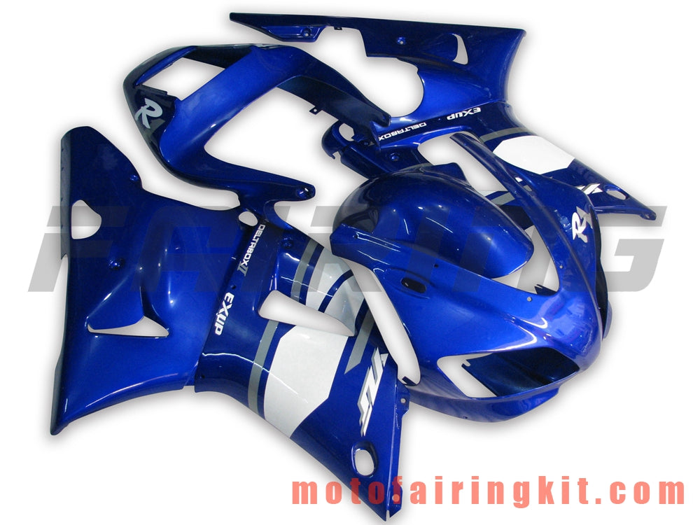 Fairing Kits Fit for YZF-1000 R1 1998 1999 YZF 1000 R1 98 99 Plastic ABS Injection Mold Complete Motorcycle Body Aftermarket Bodywork Frame (Blue & White) B018