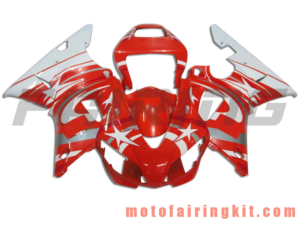 Fairing Kits Fit for YZF-1000 R1 1998 1999 YZF 1000 R1 98 99 Plastic ABS Injection Mold Complete Motorcycle Body Aftermarket Bodywork Frame (Red & White) B019