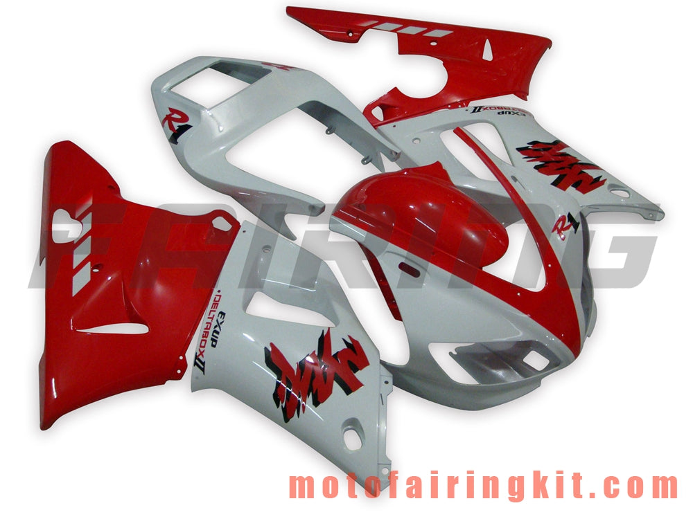 Fairing Kits Fit for YZF-1000 R1 1998 1999 YZF 1000 R1 98 99 Plastic ABS Injection Mold Complete Motorcycle Body Aftermarket Bodywork Frame (Red & White) B020