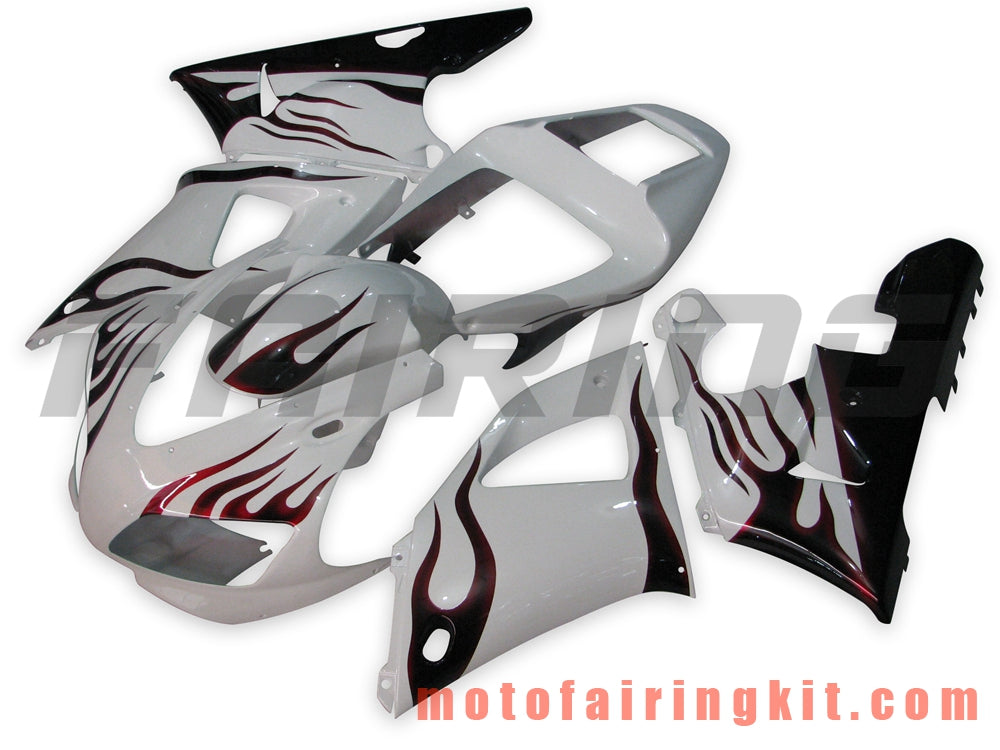 Fairing Kits Fit for YZF-1000 R1 1998 1999 YZF 1000 R1 98 99 Plastic ABS Injection Mold Complete Motorcycle Body Aftermarket Bodywork Frame (White & Black) B023