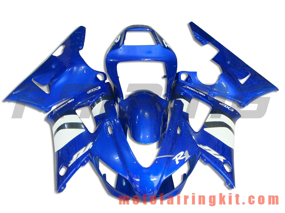 Kits de carenado aptos para YZF-1000 R1 1998 1999 YZF 1000 R1 98 99 Molde de inyección de plástico ABS Carrocería completa para motocicleta Marco de carrocería de posventa (azul y blanco) B024