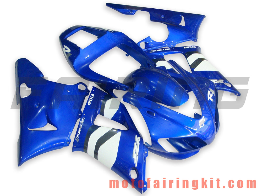 Kits de carenado aptos para YZF-1000 R1 1998 1999 YZF 1000 R1 98 99 Molde de inyección de plástico ABS Carrocería completa para motocicleta Marco de carrocería de posventa (azul y blanco) B024