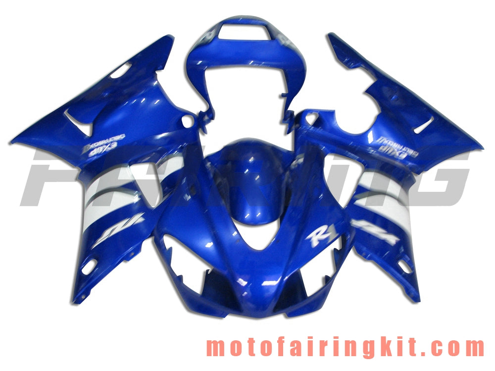 Kits de carenado aptos para YZF-1000 R1 1998 1999 YZF 1000 R1 98 99 Molde de inyección de plástico ABS Carrocería completa para motocicleta Marco de carrocería de posventa (azul y blanco) B025