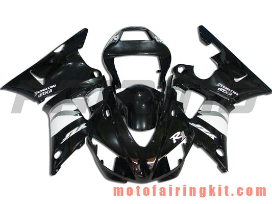 Fairing Kits Fit for YZF-1000 R1 1998 1999 YZF 1000 R1 98 99 Plastic ABS Injection Mold Complete Motorcycle Body Aftermarket Bodywork Frame (Black & White) B026