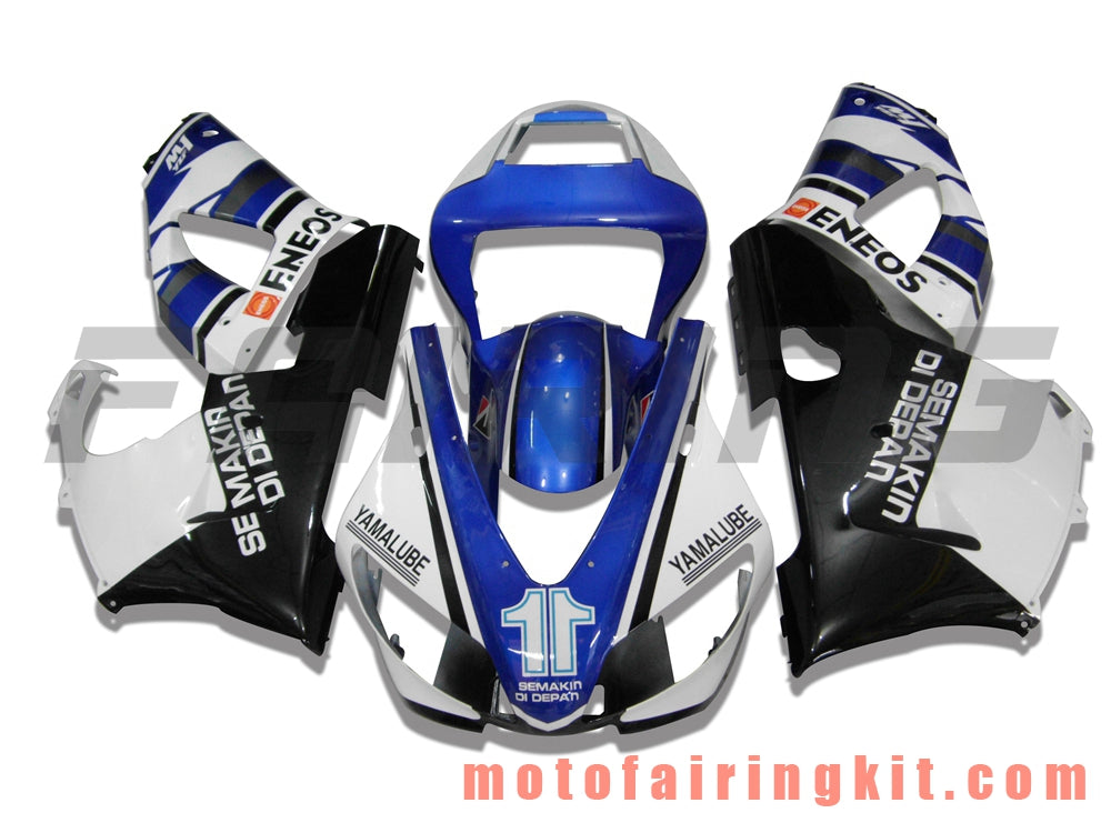 フェアリングキット YZF-1000 R1 1998 1999 YZF 1000 R1 98 99 プラスチック ABS 射出成形 完全なオートバイボディ アフターマーケットボディワークフレーム (ブルー &amp; ブラック) B027