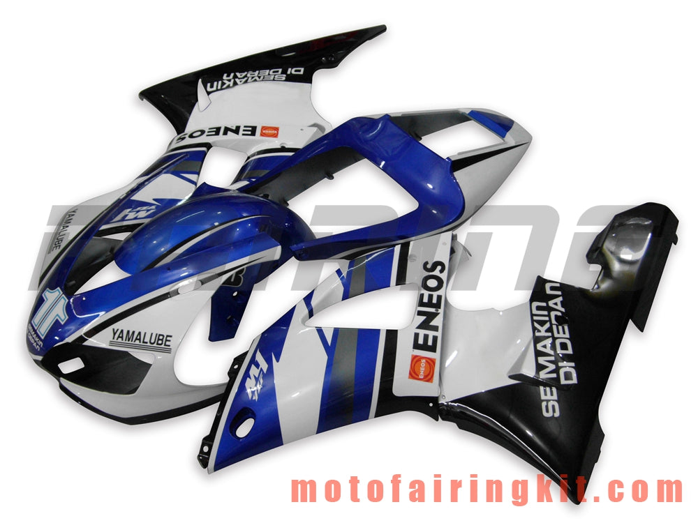 Fairing Kits Fit for YZF-1000 R1 1998 1999 YZF 1000 R1 98 99 Plastic ABS Injection Mold Complete Motorcycle Body Aftermarket Bodywork Frame (Blue & Black) B027