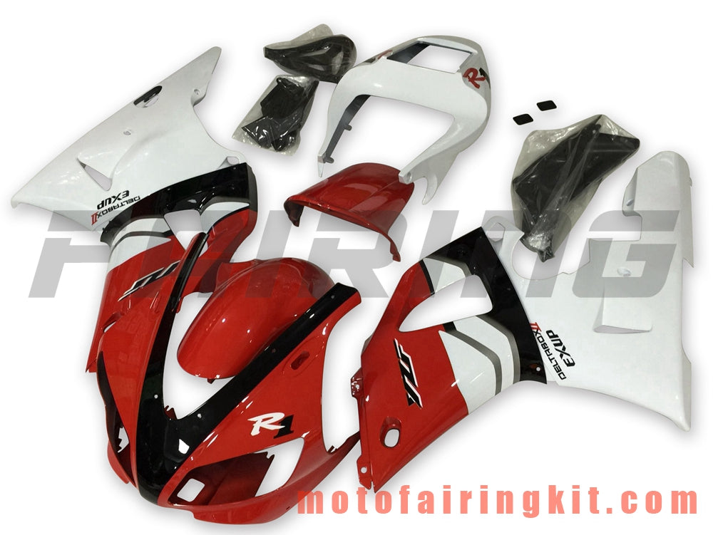 Fairing Kits Fit for YZF-1000 R1 1998 1999 YZF 1000 R1 98 99 Plastic ABS Injection Mold Complete Motorcycle Body Aftermarket Bodywork Frame (Red & White) B029