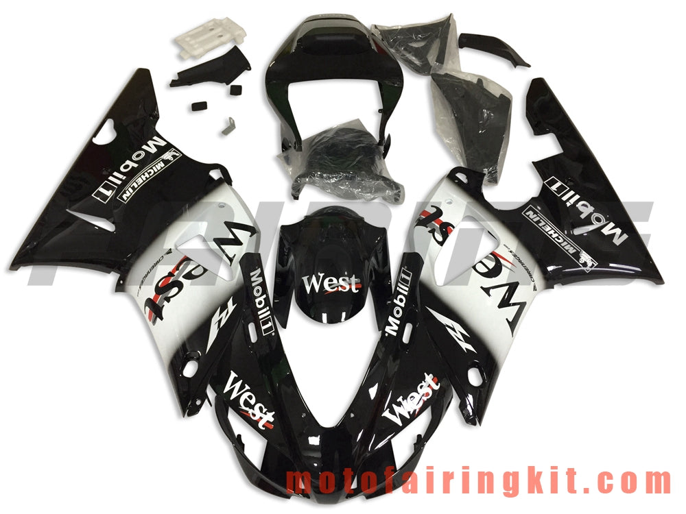 Fairing Kits Fit for YZF-1000 R1 1998 1999 YZF 1000 R1 98 99 Plastic ABS Injection Mold Complete Motorcycle Body Aftermarket Bodywork Frame (Black & White) B030