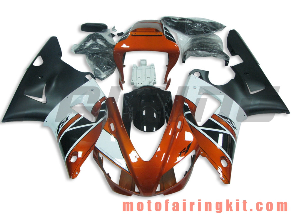 Kits de carenado aptos para YZF-1000 R1 1998 1999 YZF 1000 R1 98 99 Molde de inyección de plástico ABS Carrocería completa para motocicleta Marco de carrocería de posventa (naranja y negro) B031