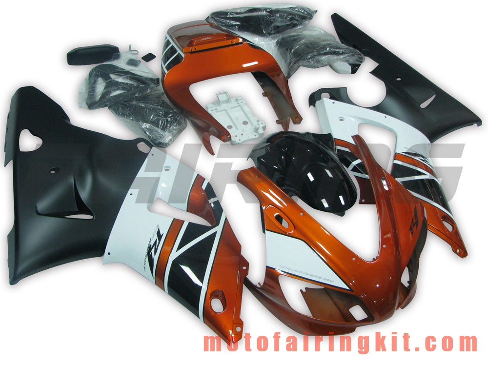 Kits de carenado aptos para YZF-1000 R1 1998 1999 YZF 1000 R1 98 99 Molde de inyección de plástico ABS Carrocería completa para motocicleta Marco de carrocería de posventa (naranja y negro) B031