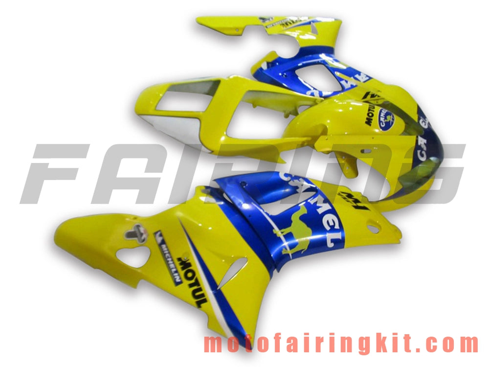 Fairing Kits Fit for YZF-1000 R1 1998 1999 YZF 1000 R1 98 99 Plastic ABS Injection Mold Complete Motorcycle Body Aftermarket Bodywork Frame (Yellow & Blue) B035