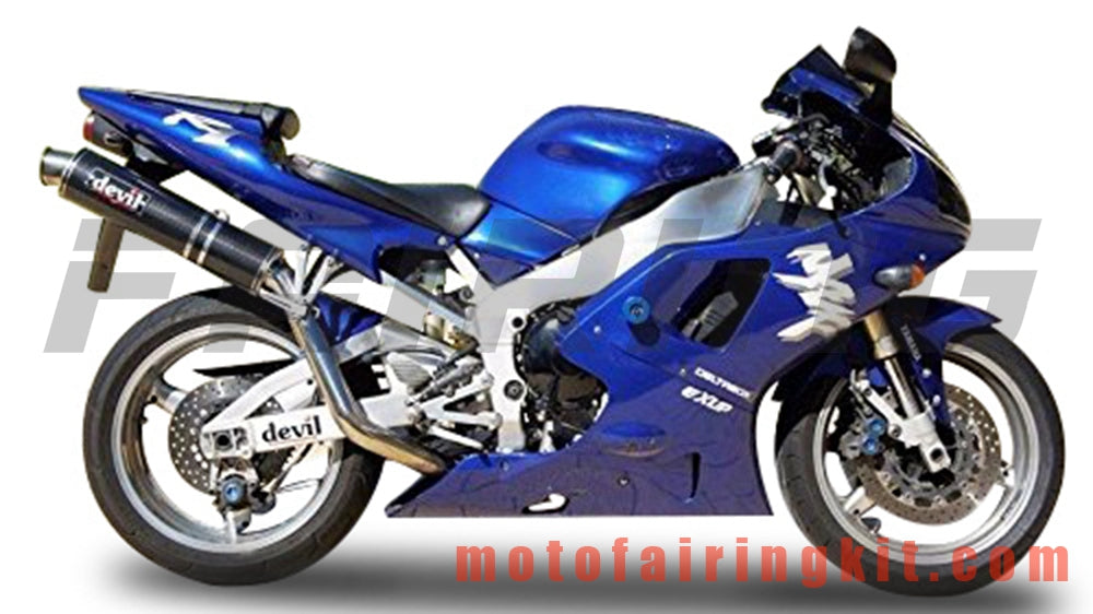 Fairing Kits Fit for YZF-1000 R1 1998 1999 YZF 1000 R1 98 99 Plastic ABS Injection Mold Complete Motorcycle Body Aftermarket Bodywork Frame (Blue) B040