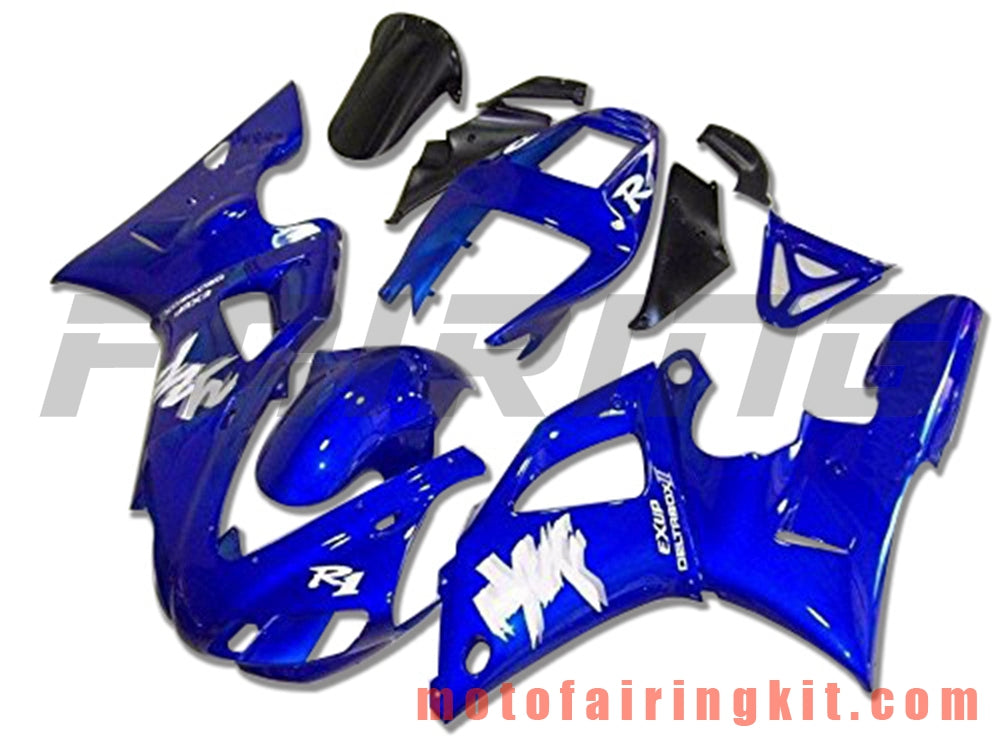 Fairing Kits Fit for YZF-1000 R1 1998 1999 YZF 1000 R1 98 99 Plastic ABS Injection Mold Complete Motorcycle Body Aftermarket Bodywork Frame (Blue) B040