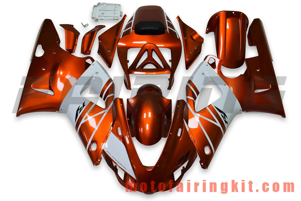 Kits de carenado aptos para YZF-1000 R1 1998 1999 YZF 1000 R1 98 99 Molde de inyección de plástico ABS Carrocería completa para motocicleta Marco de carrocería de posventa (naranja y blanco) B044