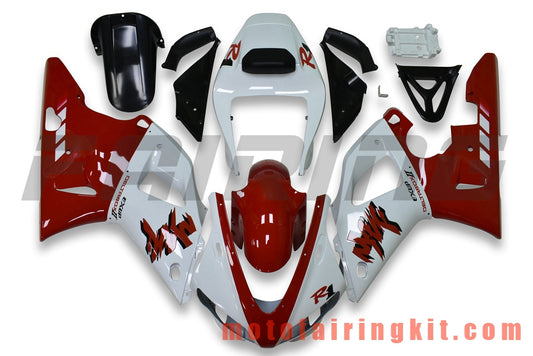 Kits de carenado aptos para YZF-1000 R1 1998 1999 YZF 1000 R1 98 99 Molde de inyección de plástico ABS Carrocería completa para motocicleta Marco de carrocería de posventa (rojo y blanco) B045