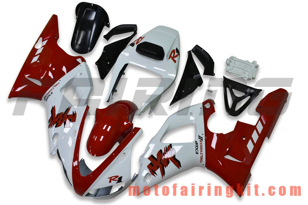 Fairing Kits Fit for YZF-1000 R1 1998 1999 YZF 1000 R1 98 99 Plastic ABS Injection Mold Complete Motorcycle Body Aftermarket Bodywork Frame (Red & White) B045