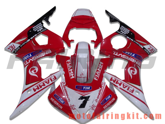 Fairing Kits Fit for YZF-600 R6 2003 2004 YZF 600 R6 03 04 Plastic ABS Injection Mold Complete Motorcycle Body Aftermarket Bodywork Frame (Red & White) B003