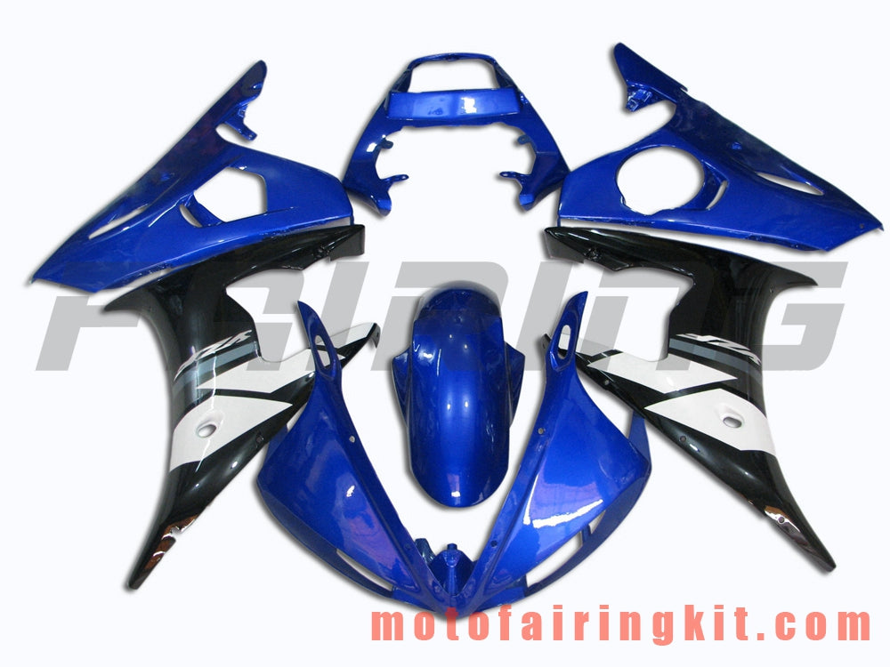 フェアリングキット YZF-600 R6 2003 2004 YZF 600 R6 03 04 プラスチック ABS 射出成型 完全なオートバイボディ アフターマーケットボディワークフレーム (ブルー &amp; ホワイト) B010