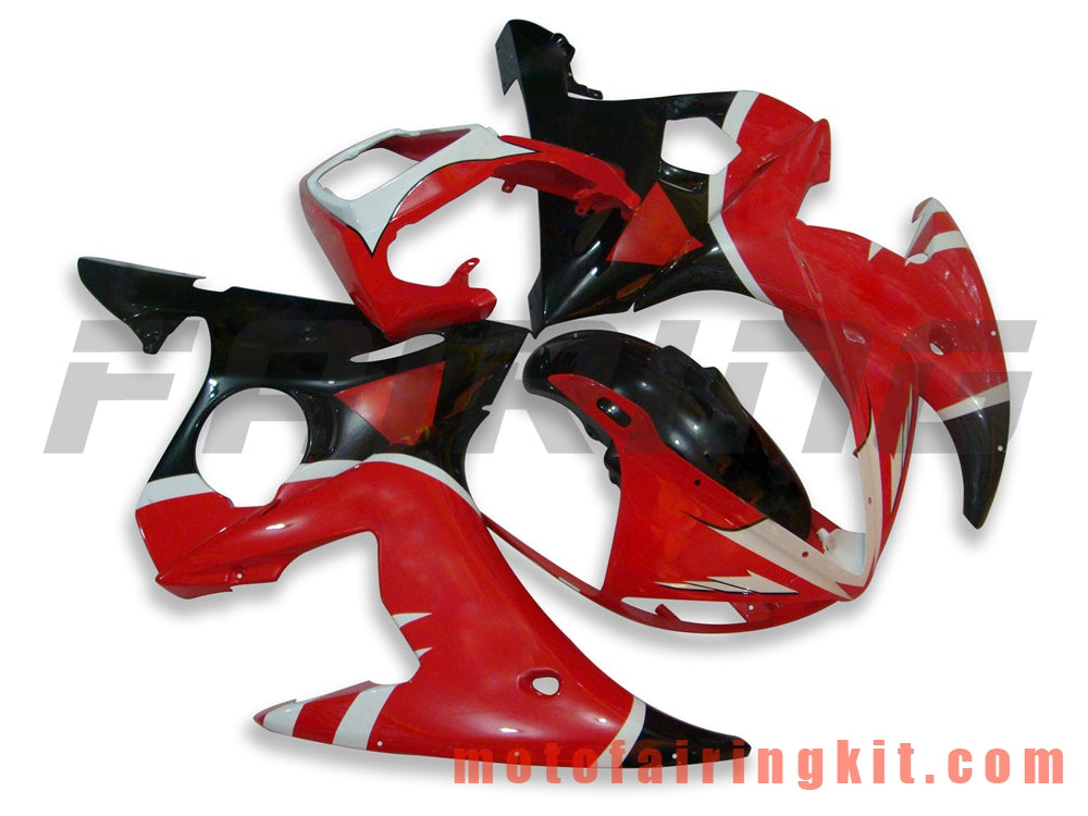 Fairing Kits Fit for YZF-600 R6 2003 2004 YZF 600 R6 03 04 Plastic ABS Injection Mold Complete Motorcycle Body Aftermarket Bodywork Frame (Red & Black) B011