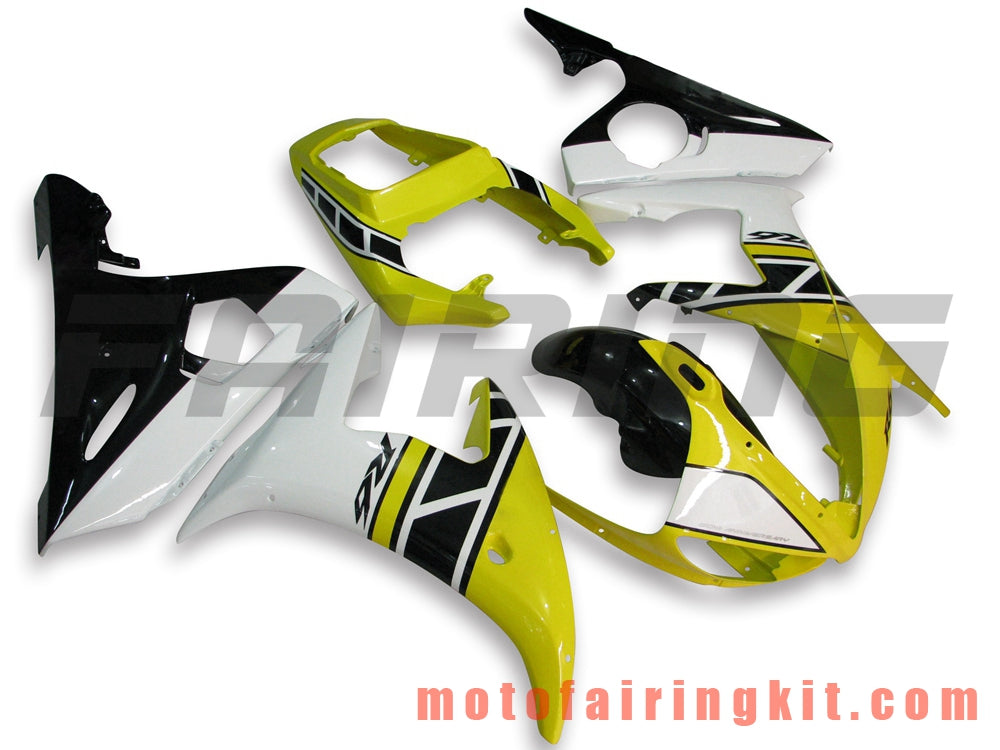 Kits de carenado aptos para YZF-600 R6 2003 2004 YZF 600 R6 03 04 Molde de inyección de plástico ABS Carrocería completa para motocicleta Carrocería del mercado de accesorios Marco (amarillo y negro) B012