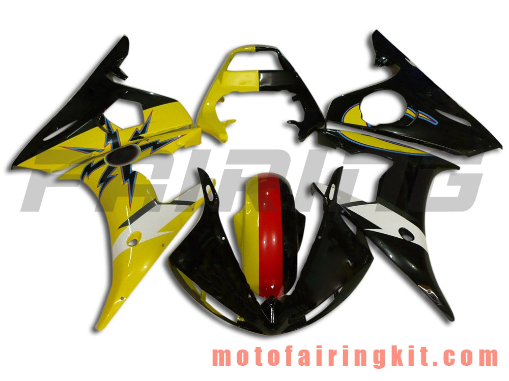 Kits de carenado aptos para YZF-600 R6 2003 2004 YZF 600 R6 03 04 Molde de inyección de plástico ABS Carrocería completa para motocicleta Marco de carrocería de posventa (amarillo y negro) B016