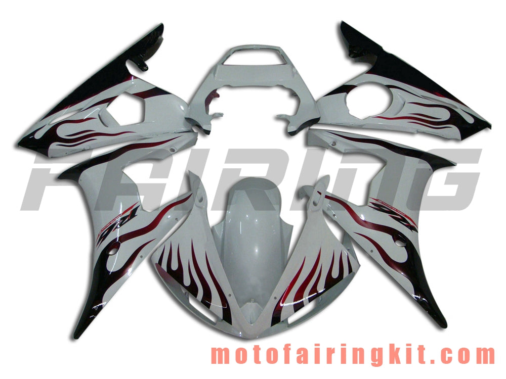 Fairing Kits Fit for YZF-600 R6 2003 2004 YZF 600 R6 03 04 Plastic ABS Injection Mold Complete Motorcycle Body Aftermarket Bodywork Frame (White & Red) B018