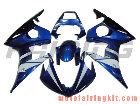 Kits de carenado aptos para YZF-600 R6 2003 2004 YZF 600 R6 03 04 Molde de inyección de plástico ABS Carrocería completa para motocicleta Marco de carrocería de posventa (azul y negro) B020