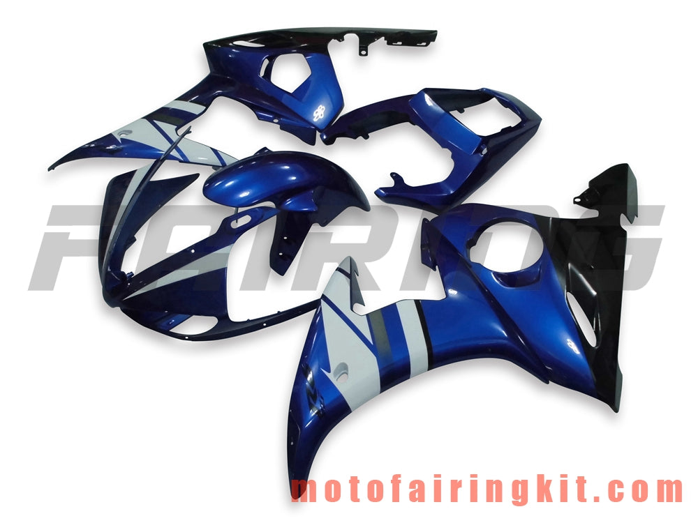 Fairing Kits Fit for YZF-600 R6 2003 2004 YZF 600 R6 03 04 Plastic ABS Injection Mold Complete Motorcycle Body Aftermarket Bodywork Frame (Blue & Black) B020