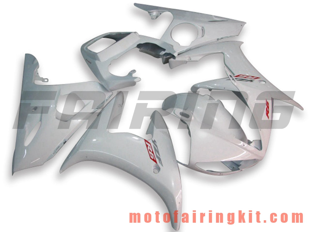 Fairing Kits Fit for YZF-600 R6 2003 2004 YZF 600 R6 03 04 Plastic ABS Injection Mold Complete Motorcycle Body Aftermarket Bodywork Frame (White) B021