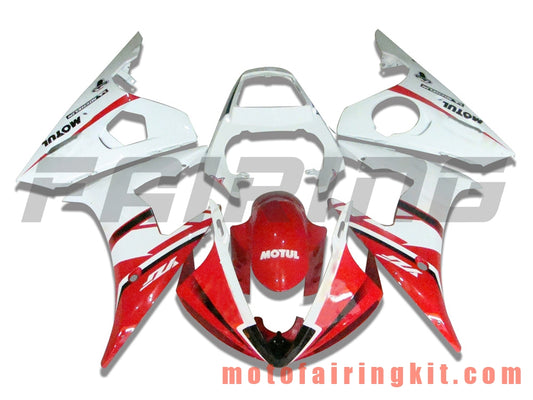 Kits de carenado aptos para YZF-600 R6 2003 2004 YZF 600 R6 03 04 Molde de inyección de plástico ABS Carrocería completa para motocicleta Marco de carrocería de posventa (rojo y blanco) B022