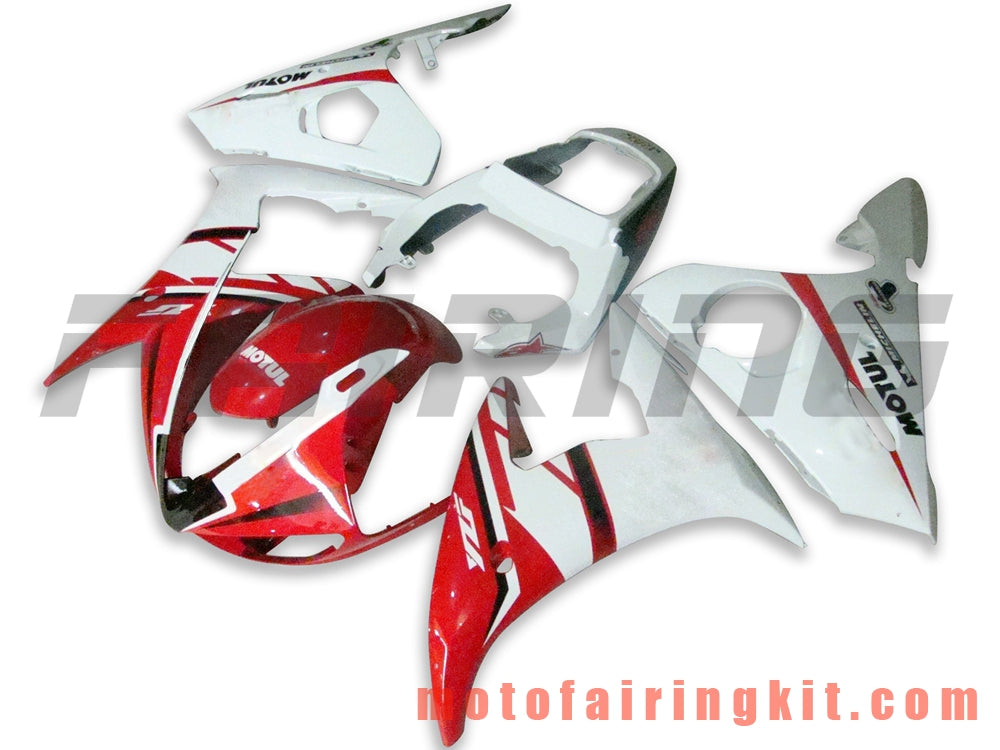 フェアリングキット YZF-600 R6 2003 2004 YZF 600 R6 03 04 プラスチック ABS 射出成形 完全なオートバイボディ アフターマーケットボディワークフレーム (レッド &amp; ホワイト) B022