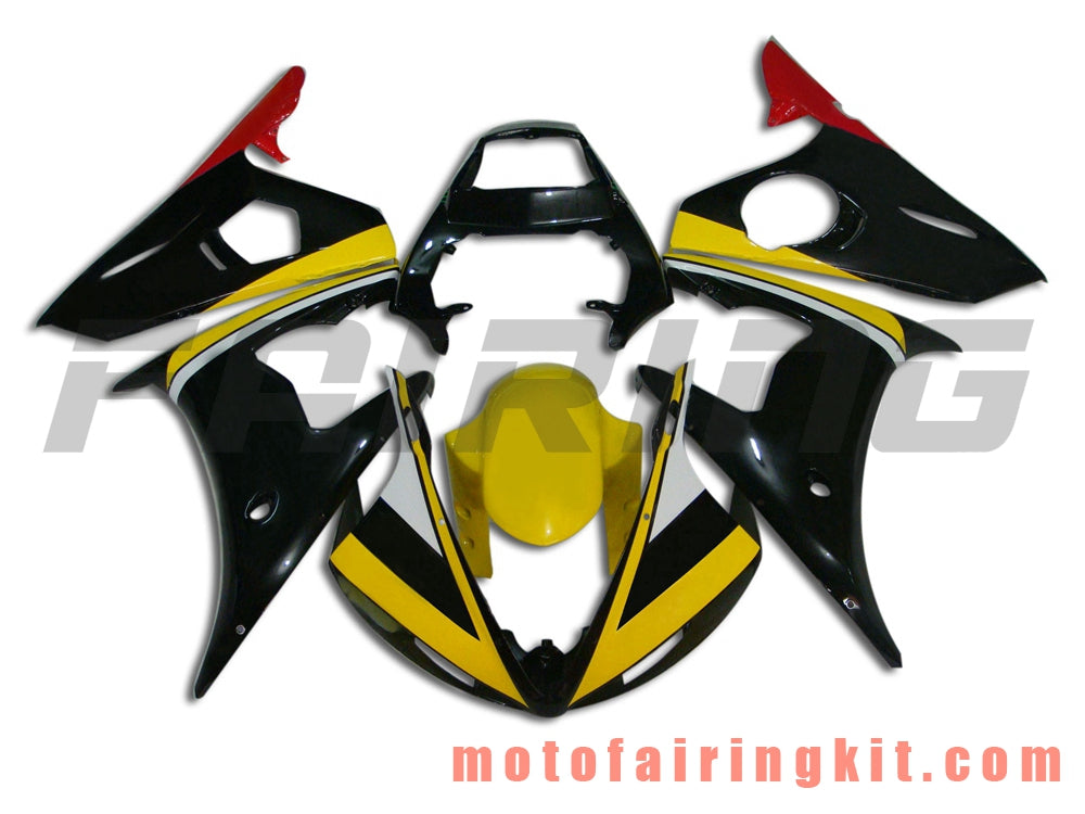 Fairing Kits Fit for YZF-600 R6 2003 2004 YZF 600 R6 03 04 Plastic ABS Injection Mold Complete Motorcycle Body Aftermarket Bodywork Frame (Yellow & Black) B024