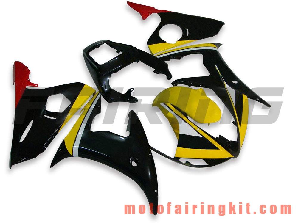 Kits de carenado aptos para YZF-600 R6 2003 2004 YZF 600 R6 03 04 Molde de inyección de plástico ABS Carrocería completa para motocicleta Carrocería del mercado de accesorios Marco (amarillo y negro) B024