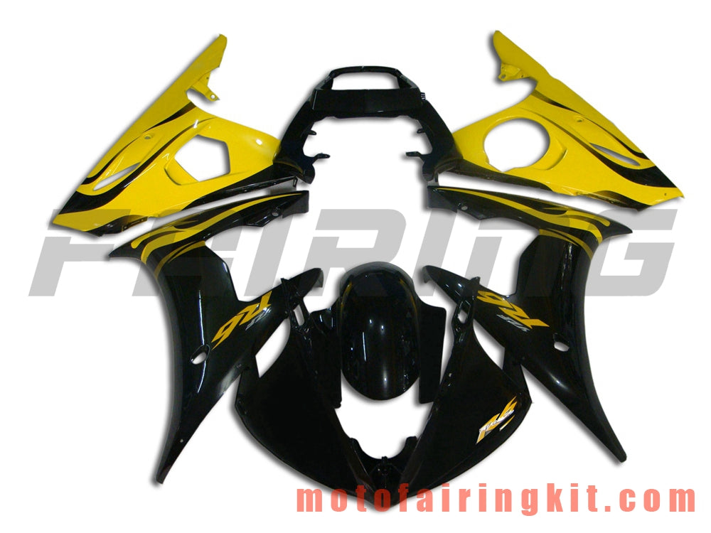 Kits de carenado aptos para YZF-600 R6 2003 2004 YZF 600 R6 03 04 Molde de inyección de plástico ABS Carrocería completa para motocicleta Carrocería del mercado de accesorios Marco (amarillo y negro) B025