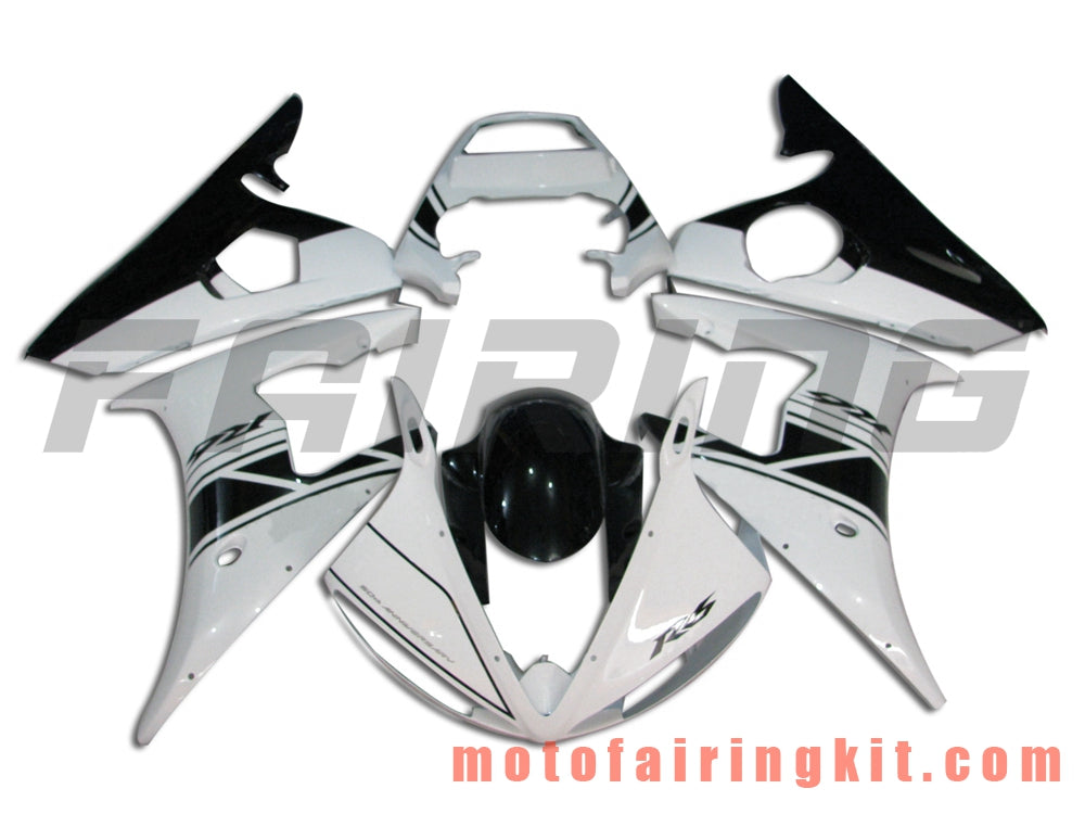 Fairing Kits Fit for YZF-600 R6 2003 2004 YZF 600 R6 03 04 Plastic ABS Injection Mold Complete Motorcycle Body Aftermarket Bodywork Frame (White & Black) B028