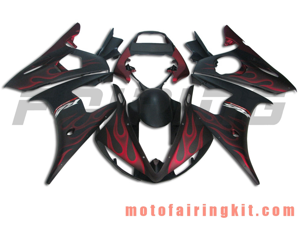 Fairing Kits Fit for YZF-600 R6 2003 2004 YZF 600 R6 03 04 Plastic ABS Injection Mold Complete Motorcycle Body Aftermarket Bodywork Frame (Black & Orange) B032