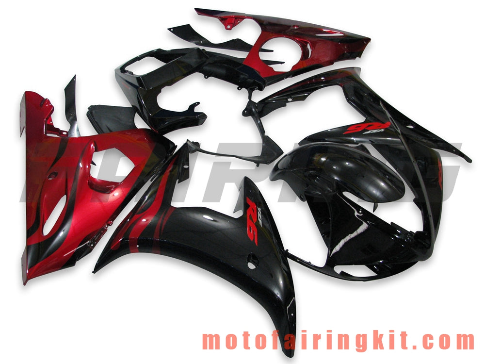 Fairing Kits Fit for YZF-600 R6 2003 2004 YZF 600 R6 03 04 Plastic ABS Injection Mold Complete Motorcycle Body Aftermarket Bodywork Frame (Black & Orange) B035