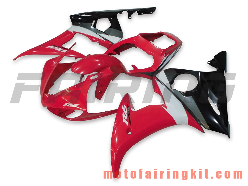 Fairing Kits Fit for YZF-600 R6 2003 2004 YZF 600 R6 03 04 Plastic ABS Injection Mold Complete Motorcycle Body Aftermarket Bodywork Frame (Red & Black) B037