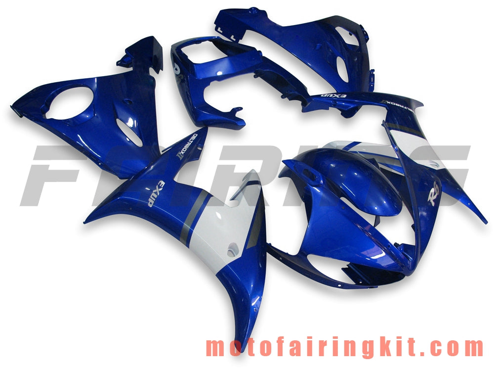 Kits de carenado aptos para YZF-600 R6 2003 2004 YZF 600 R6 03 04 Molde de inyección de plástico ABS Carrocería completa para motocicleta Marco de carrocería de posventa (azul y blanco) B039