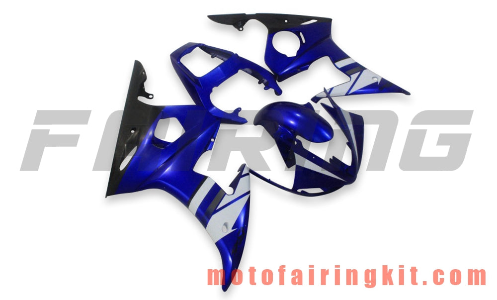 フェアリングキット YZF-600 R6 2003 2004 YZF 600 R6 03 04 プラスチック ABS 射出成型 完全なオートバイボディ アフターマーケットボディワークフレーム (ブルー &amp; ブラック) B041