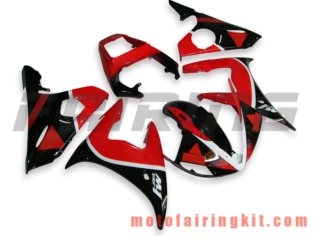 Fairing Kits Fit for YZF-600 R6 2003 2004 YZF 600 R6 03 04 Plastic ABS Injection Mold Complete Motorcycle Body Aftermarket Bodywork Frame (Red & Black) B046