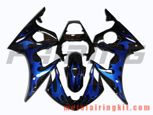 Fairing Kits Fit for YZF-600 R6 2003 2004 YZF 600 R6 03 04 Plastic ABS Injection Mold Complete Motorcycle Body Aftermarket Bodywork Frame (Black & Blue) B047