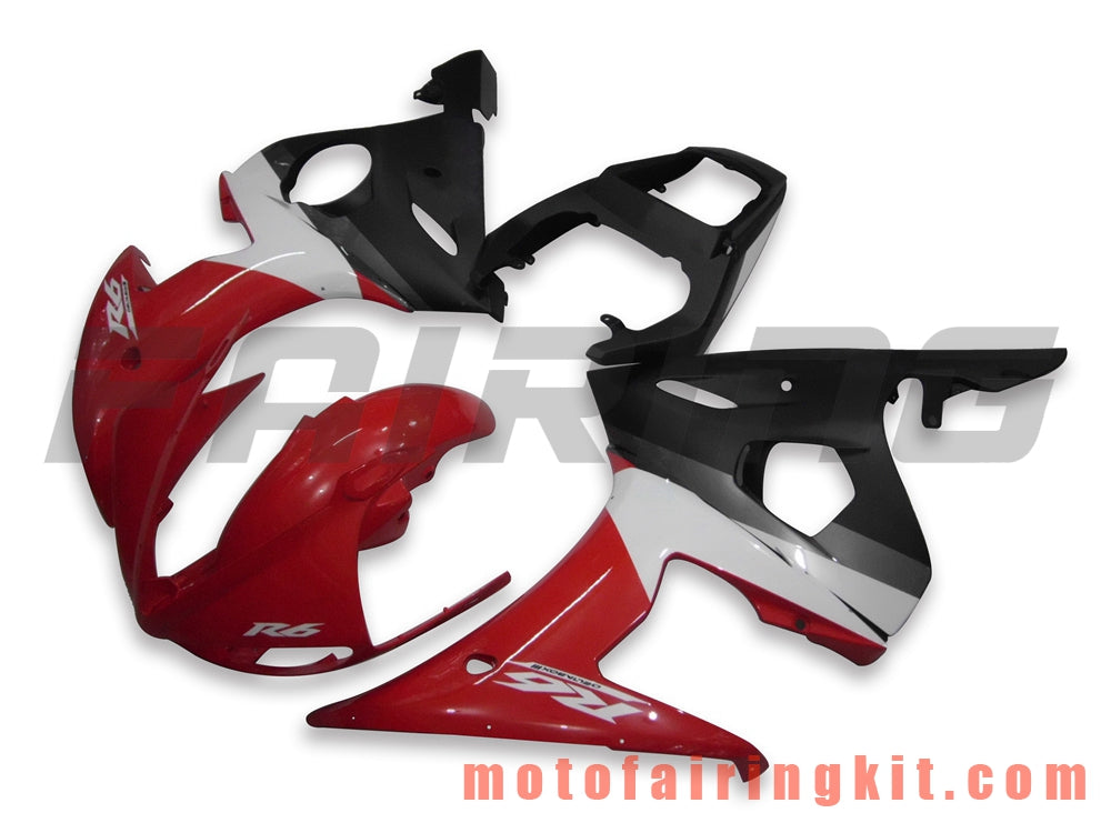 Fairing Kits Fit for YZF-600 R6 2003 2004 YZF 600 R6 03 04 Plastic ABS Injection Mold Complete Motorcycle Body Aftermarket Bodywork Frame (Red & Black) B048